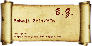Babaji Zoltán névjegykártya